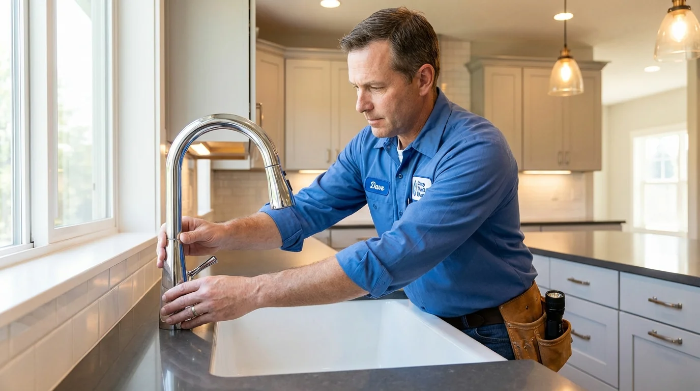 Kitchen faucet installation by Johns Plumbing LLC in Decherd